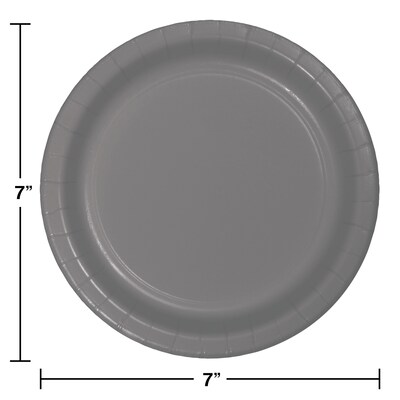 Creative Converting Glamour Gray Dessert Plates, 24 Count (339645)
