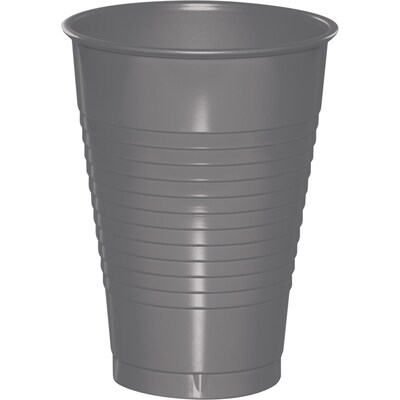 Creative Converting Glamour Gray 12 oz Plastic Cups, 20 Count (339648)