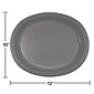 Creative Converting Glamour Gray Oval Plates, 8 Count (339652)