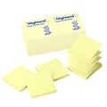 Highland Pop-up Notes, 3 x 3, Yellow, 100 Sheet/Pad, 12 Pads/Pack (6549PUY)