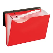 Globe-Weis Expanding File, Letter Size, 7-Pocket, Multicolor (PFX 67440RED)