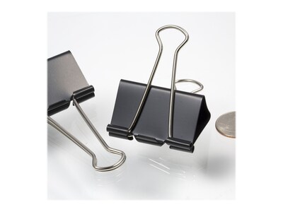 Officemate Binder Clips, Large, Black, 12/Box (99100)
