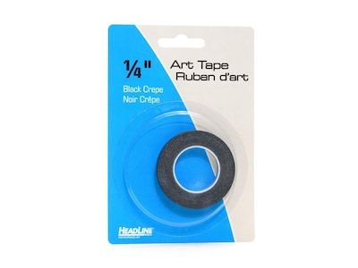 Headline Artist Tape, 0.25W x 9 Yds.L, Black, 6/Pack (74269-PK6)