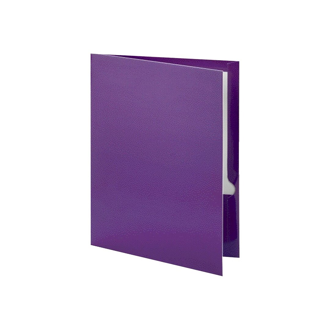 25 per box Letter Size 5049526 Purple Oxford Metallic Two-Pocket Folders 