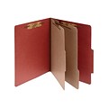 ACCO Pressboard Classification Folders, Letter Size, 2 Dividers, Earth Red, 10/Box (A7015036)