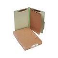 ACCO Pressboard Classification Folders, Legal Size, 1 Divider, Leaf Green, 10/Box (A7016044)