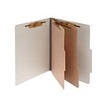 ACCO Pressboard Classification Folders, Letter Size, 2 Dividers, Mist Gray, 10/Box (A7015056)