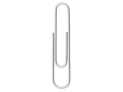 ACCO Economy #1 Paper Clips, Silver, 100/Box (A7072380)