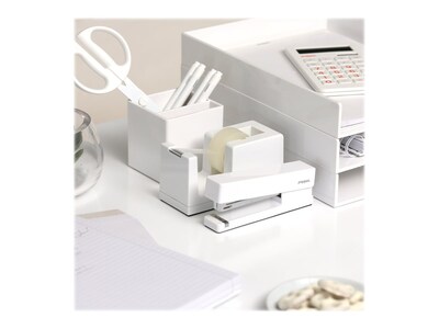 Poppin Stapler, 20 Sheet Capacity, White (100152)