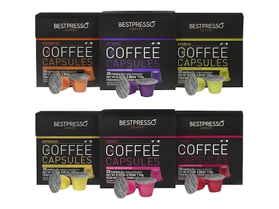 Bestpresso Variety Pack Coffee Capsules, 120/Carton (BST06104)