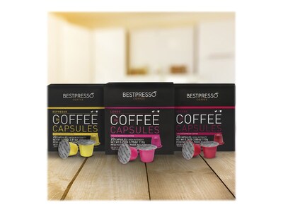Bestpresso Variety Pack Coffee Capsules, 120/Carton (BST06104)