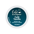 Cafe Escapes Café Vanilla Coffee, Keurig® K-Cup® Pods, 24/Box (6812)