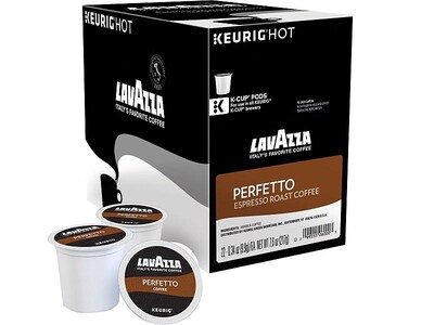 Lavazza Perfetto Espresso Coffee, Keurig® K-Cup® Pods, Dark Roast, 22/Box (6000)