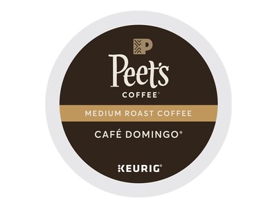 Peets Coffee Café Domingo Coffee Keurig® K-Cup® Pods, Medium Roast, 22/Box (6543)