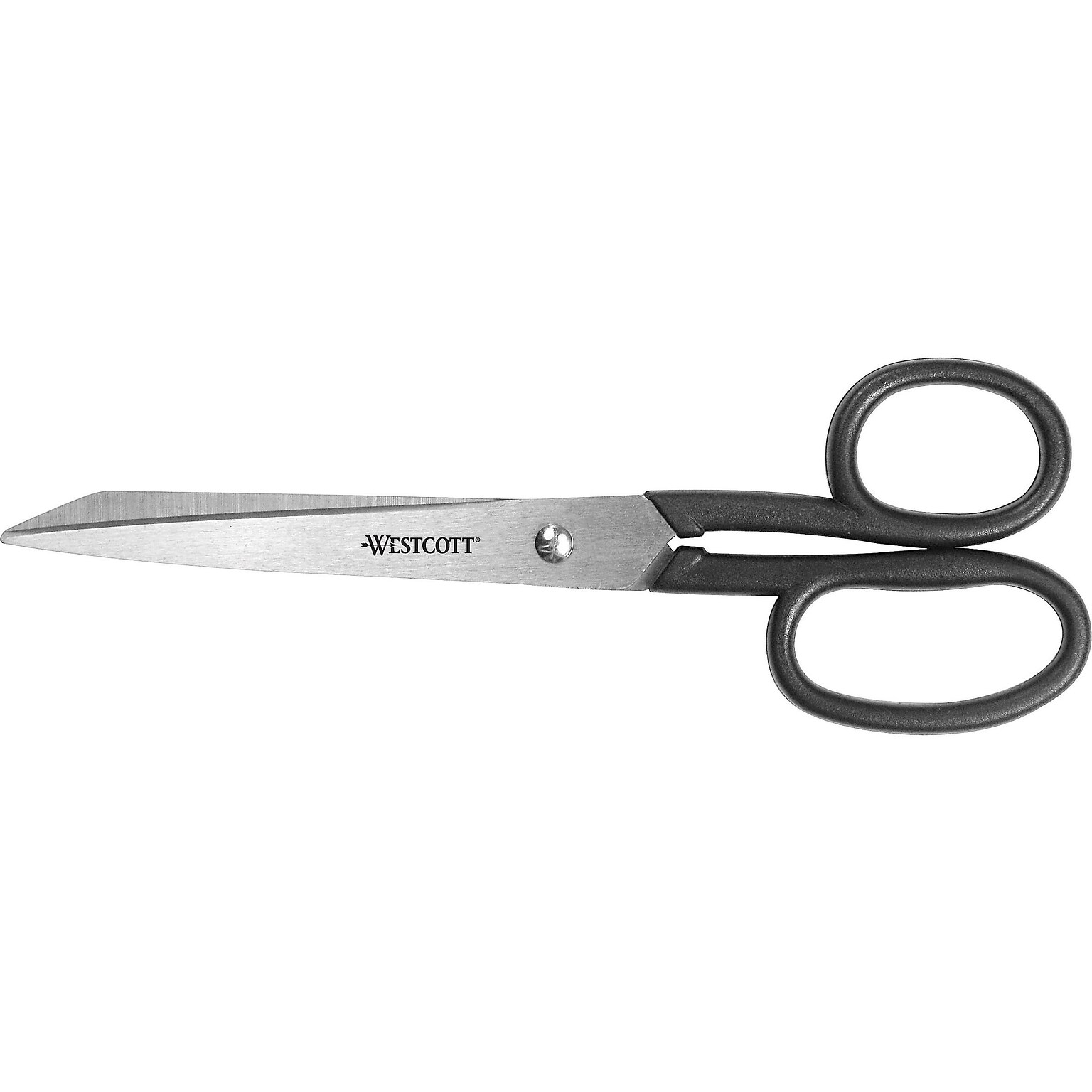 Westcott Kleencut 8 Stainless Steel Standard Scissors, Pointed Tip, Black (19018)