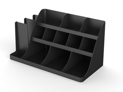 Mind Reader Vanguard Plastic Coffee Organizer, Black (COMORG2-BLK)