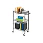 Alera 3-Shelf Wire Mobile Utility Cart with Lockable Wheels, Black (ALESW342416BA)