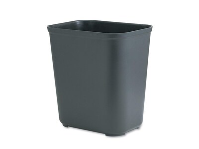 Rubbermaid Indoor Trash Can w/ No Lid, Gray Plastic, 10.25 Gal