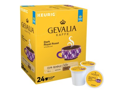 Gevalia Dark Royal Roast Coffee, Keurig® K-Cup® Pods, Dark Roast, 24/Box (5470)