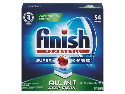 FINISH® POWERBALL® Dishwasher Detergent Tablets, Fresh Scent, 54/Pack (5170081158)