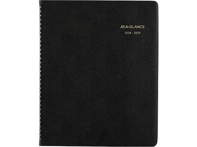 2018-2019 AT-A-GLANCE 11H x 8.88W Academic Planner, Black (70-074-05-19)