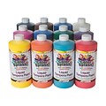 Color Splash Washable Tempera Paints, Assorted, 32 Oz., 12/Pack (LT5)