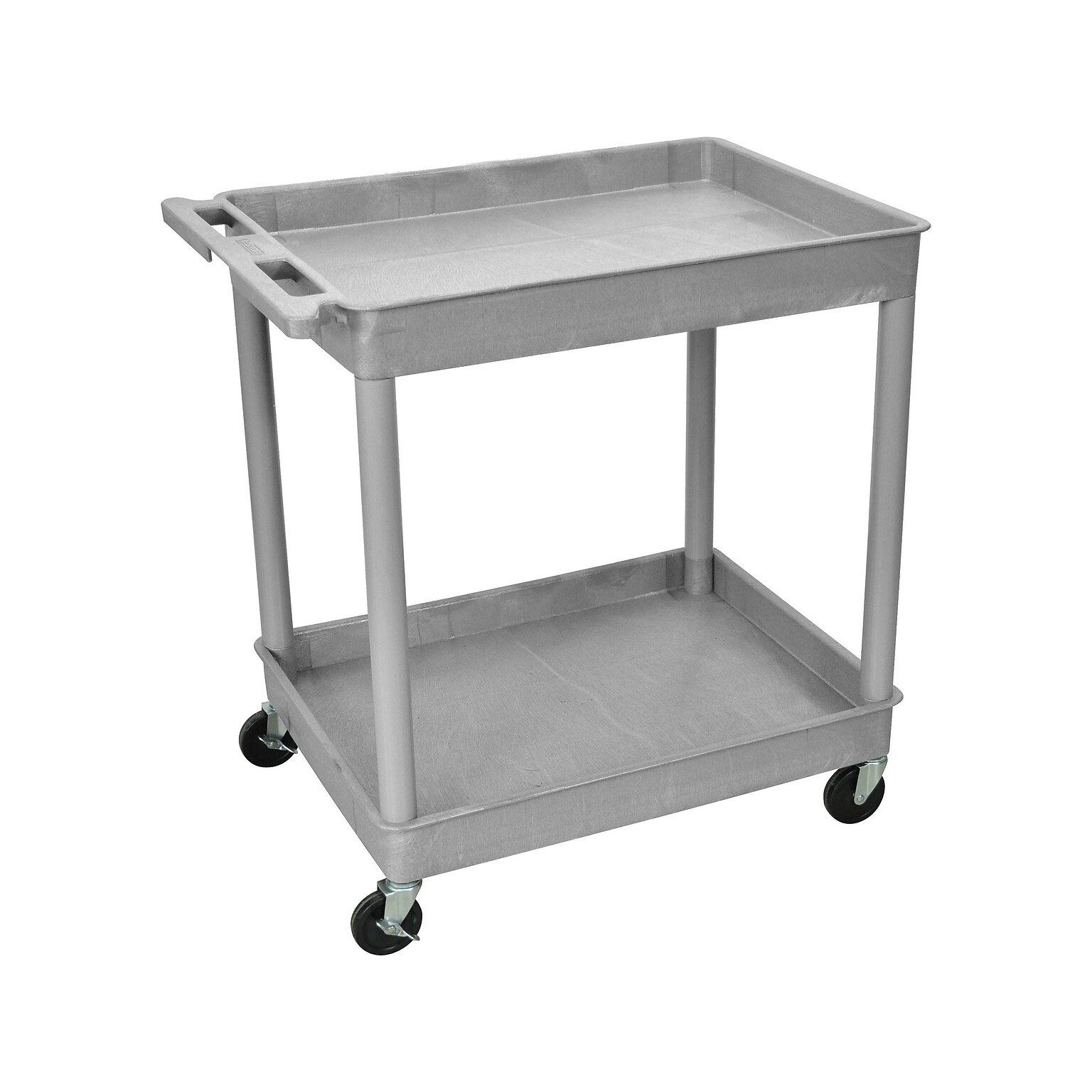 Luxor 2-Shelf Laminate Utility Cart, Gray (TC11-G)