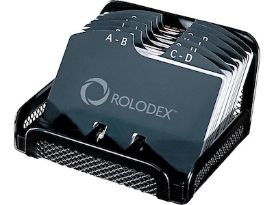 Rolodex Mesh Open Card File, 125-Card Capacity, Black (22291ELD)