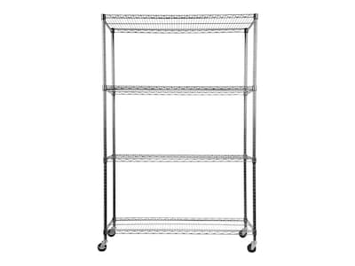 Alera Complete 4-Shelf Metal Unit, 48W, Anthracite Black (ALESW604818BA)