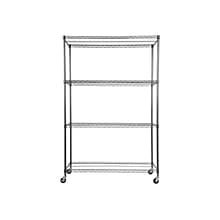 Alera Complete 4-Shelf Metal Unit, 48W, Anthracite Black (ALESW604818BA)