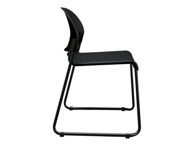 HON GuestStacker Plastic Banquet/Reception Chairs, Onyx, 4/Pack (HON4031ONT)