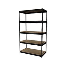 Hirsh 3800 lb. Rivet Series 5-Shelf Metal Unit, 48W, Black (19454)