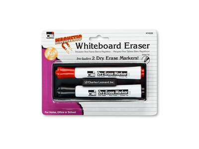 Charles Leonard Magnetic Whiteboard Kit, Assorted Colors, 6/Bundle (74532)