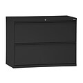 Sandusky Lee 800 Series 2-Drawer Lateral File Cabinet, Locking, Letter/Legal, Black, 30W (LF8F302-09)