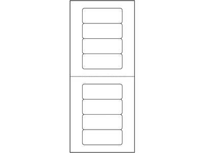 Avery Mini-Sheets Laser/Inkjet Address Labels, 1 x 2-5/8, White, 8 Labels/Sheet, 25 Sheets/Pack, 2