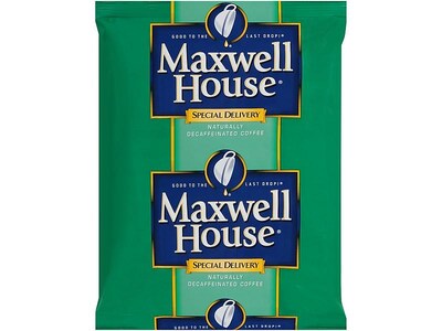 Maxwell House Special Delivery Decaf Filter Packs Coffee, Medium Roast, 42/Carton (885900)