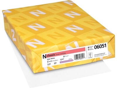 Neenah Paper CLASSIC 8.5W x 11L Writing Paper, 24 lbs., 97 Brightness, 500/Ream (06051)