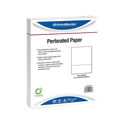 Printworks Professional 8.5 x 11 Multipurpose Paper, 20 lbs., 92 Brightness, 500/Ream, 5 Reams/Carton (04128)