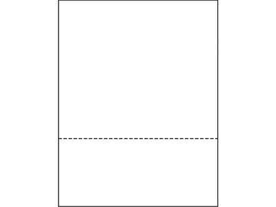 Perforated Paper, Perforations Every 3 2/3 inch, Horizontal on White 20#Letter Size Copy Paper (Ream of 500)
