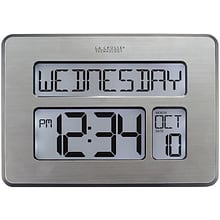 La Crosse Technology Atomic Wall/Table Clock, Metal, 7.5H x 9.75W x 1D (C86279)