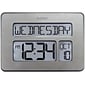 La Crosse Technology Atomic Wall/Table Clock, Metal, 7.5"H x 9.75"W x 1"D (C86279)