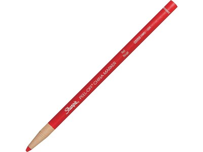 Sharpie Peel-Off China Marker, Red, Dozen (02059)