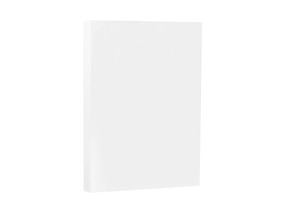 JAM Paper Strathmore 80 lb. Cardstock Paper, 8.5" x 14", Bright White Wove, 50 Sheets/Pack (17428894)