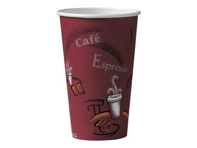 Solo Bistro® Hot Cups, 16 Oz., Multicolor, 1000/Carton (316SI-0041)