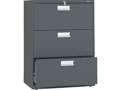 Hon Brigade 600 Series 3 Drawer Lateral File Cabinet Locking