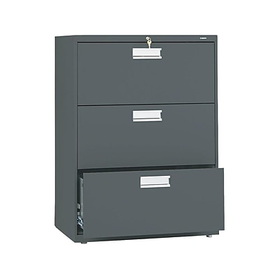 Hon Brigade 600 Series 3 Drawer Lateral File Cabinet Locking
