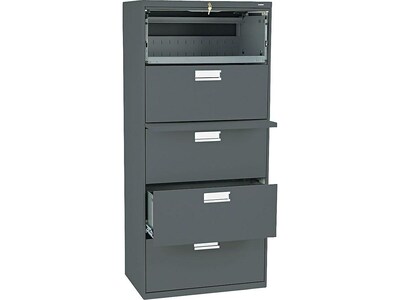 Hon Brigade 600 Series 5 Drawer Lateral File Cabinet Locking