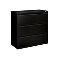 HON Brigade 800 Series 3 File Drawer Lateral File Cabinet, Locking, Letter/Legal, Charcoal, 42W (H8