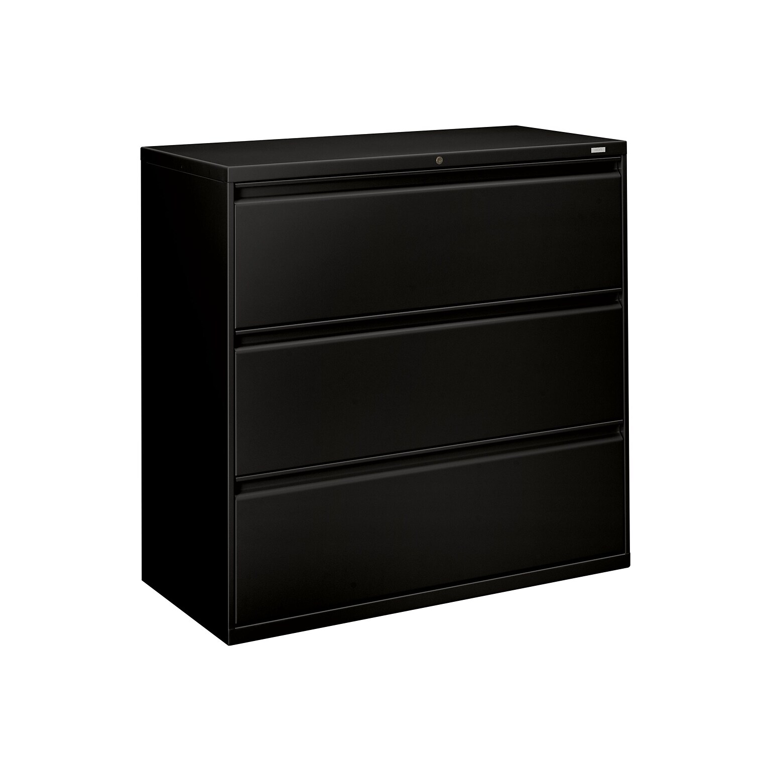 HON Brigade 800 Series 3 File Drawer Lateral File Cabinet, Locking, Letter/Legal, Charcoal, 42W (H893.L.S)