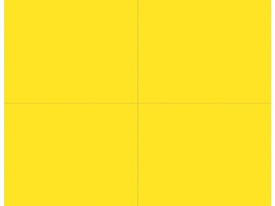 Great Papers 4-Up Matte Postcards, 5.5 x 4.25, Bright Yellow, 200/Pack (951840)